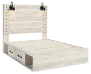 Cambeck Whitewash Queen Panel Storage Bed, Dresser, Mirror, 2 Chests and 2 Nightstands - B192B90