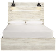 Cambeck Whitewash Queen Side Storage Platform Bed - Gate FurnitureQueen Bed