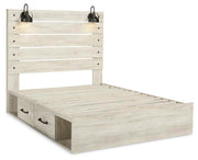 Cambeck Whitewash Queen Storage Bed, Chest and 2 Nightstands - B192B128