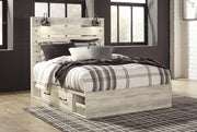 Cambeck Whitewash Queen Storage Bed, Chest and 2 Nightstands - B192B128
