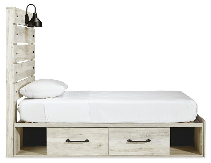 Cambeck Whitewash Twin Panel Bed, Dresser, Chest and Nightstand - B192B84