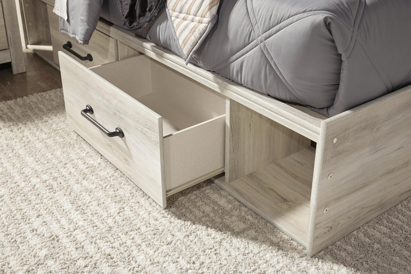 Cambeck Whitewash Twin Panel Bed, Dresser, Chest and Nightstand - B192B84