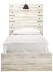 Cambeck Whitewash Twin Panel Bed - Gate FurnitureTwin Bed