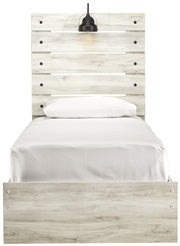 Cambeck Whitewash Twin Panel Bed - Gate FurnitureTwin Bed