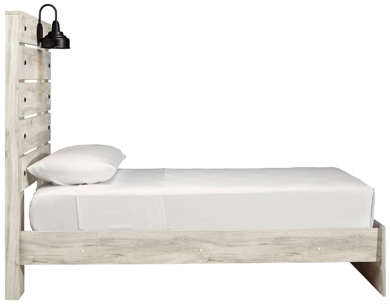 Cambeck Whitewash Twin Panel Bed - Gate FurnitureTwin Bed