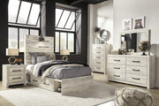 Cambeck Whitewash Youth Storage Platform Bedroom Set - Gate FurnitureYouth Bedroom Set