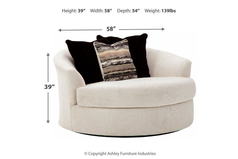 Cambri Snow Oversized Chair - Gate FurnitureAccent Chair