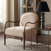 Cambria Performance Fabric Upholstered Chair in Beige - 33044Beige