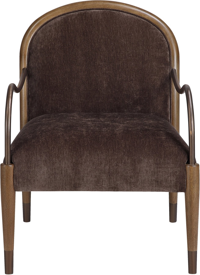 Cambria Performance Fabric Upholstered Chair in Brown - 33044Brown