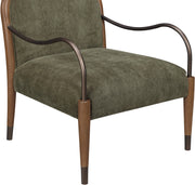 Cambria Performance Fabric Upholstered Chair in Green - 33044Green