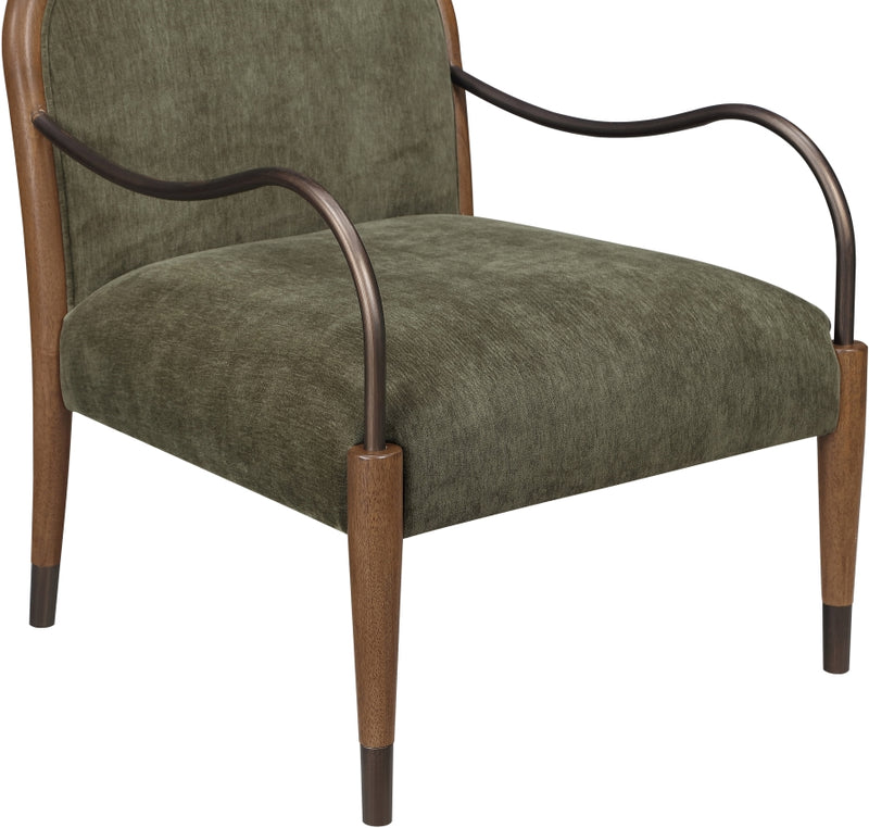 Cambria Performance Fabric Upholstered Chair in Green - 33044Green