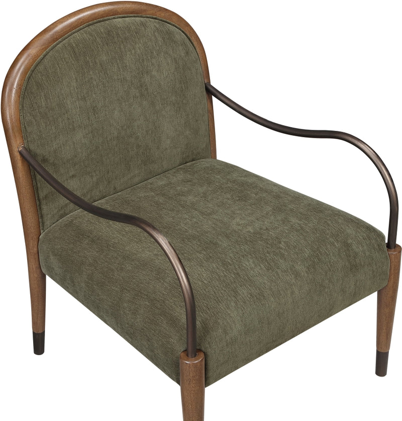 Cambria Performance Fabric Upholstered Chair in Green - 33044Green