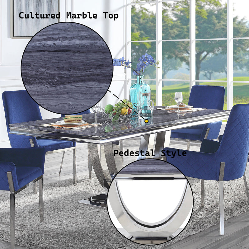 Cambrie Dining Table W/Engineered Stone Top - DN00221