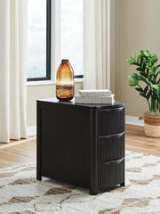 Camdill Black Chairside End Table - T208-117