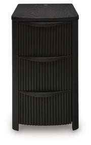 Camdill Black Chairside End Table - T208-117