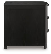 Camdill Black Chairside End Table - T208-117