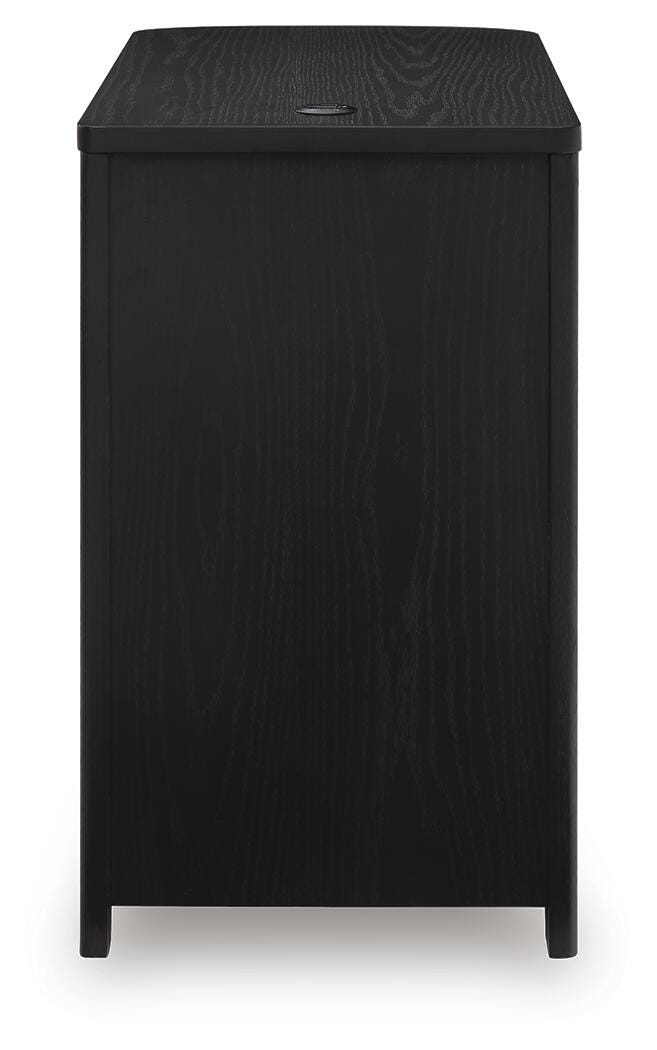 Camdill Black Chairside End Table - T208-117