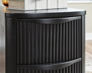 Camdill Black Chairside End Table - T208-117
