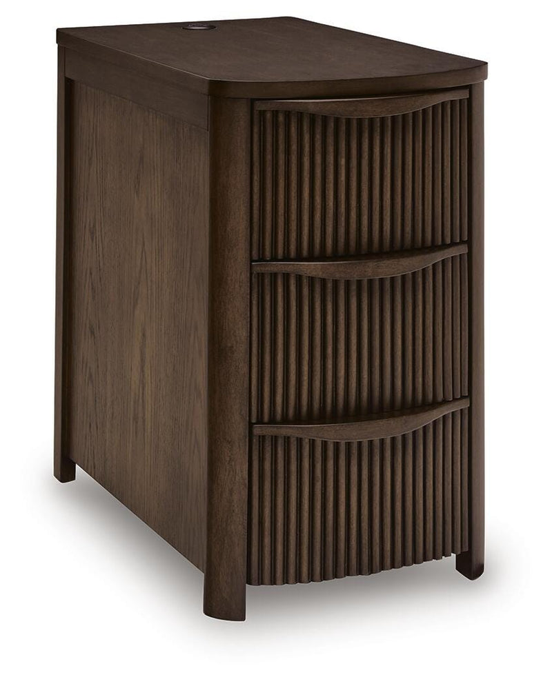 Camdill Dark Brown Chairside End Table - T208-217