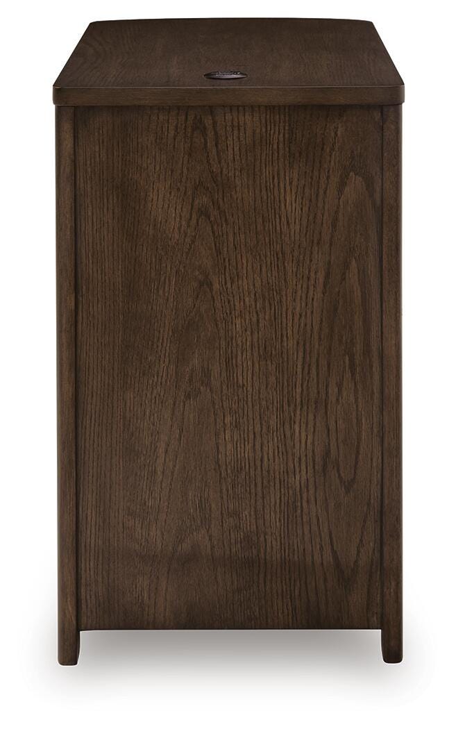 Camdill Dark Brown Chairside End Table - T208-217