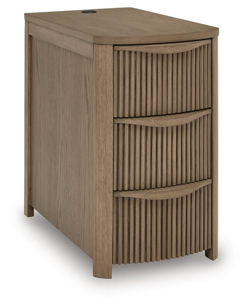 Camdill Light Brown Chairside End Table - T208-317
