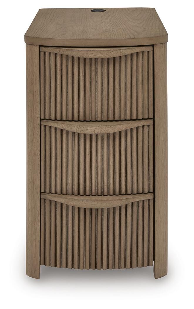 Camdill Light Brown Chairside End Table - T208-317