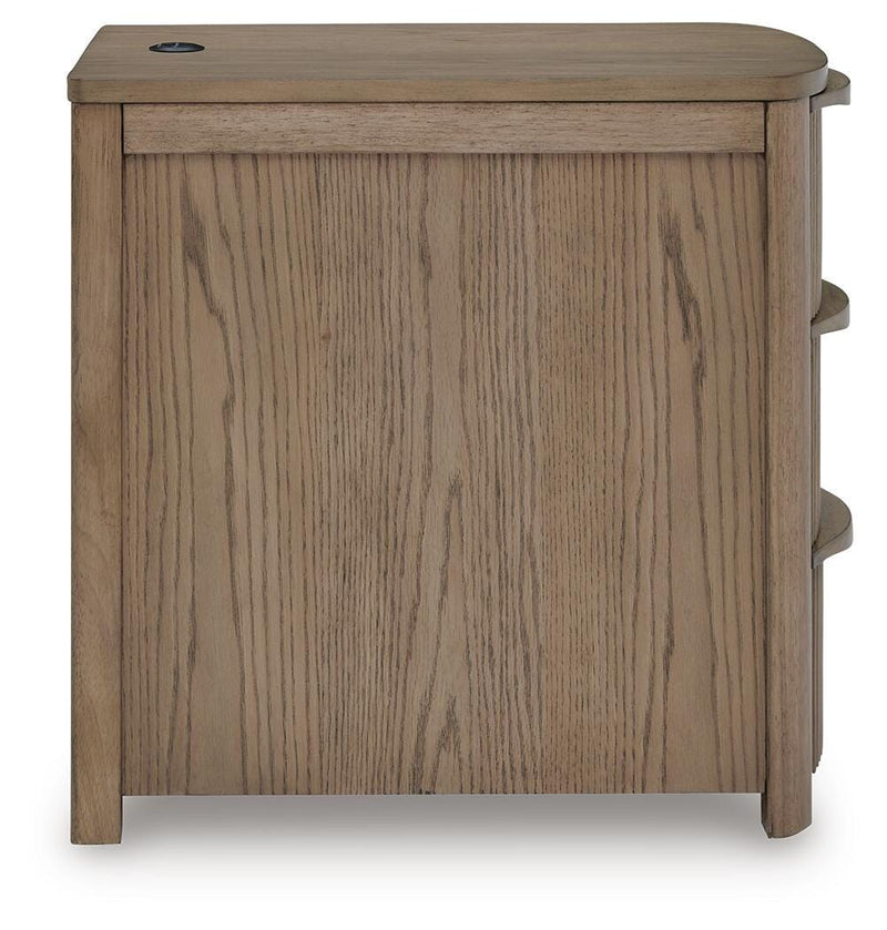 Camdill Light Brown Chairside End Table - T208-317