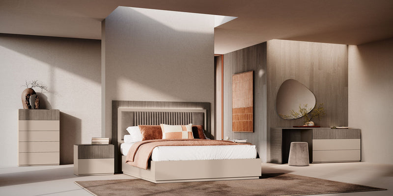 Camel Essenza Single Dresser / Mirror Set - p14047