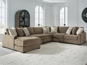 Camellia-Court Coffee 6-Piece Sectional with Chaise - 68207S14