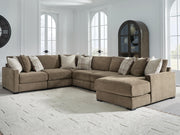 Camellia-Court Coffee 6-Piece Sectional with Chaise - 68207S15