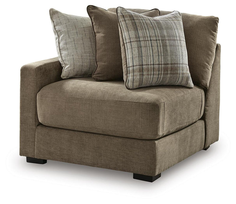 Camellia-Court Coffee Left-Arm Facing Corner Chair - 6820764