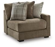 Camellia-Court Coffee Right-Arm Facing Corner Chair - 6820765