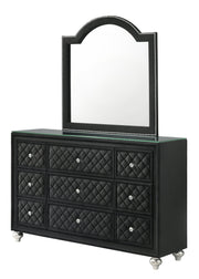 Cameo Black Upholstered Panel Bedroom Set - Gate FurnitureBedroom Set