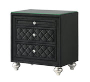 Cameo Black Upholstered Panel Bedroom Set - Gate FurnitureBedroom Set