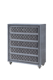 Cameo Gray Upholstered Panel Bedroom Set - Gate FurnitureBedroom Set