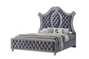 Cameo Gray Upholstered Panel Bedroom Set - Gate FurnitureBedroom Set