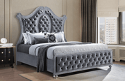 Cameo Gray Upholstered Panel Bedroom Set - Gate FurnitureBedroom Set