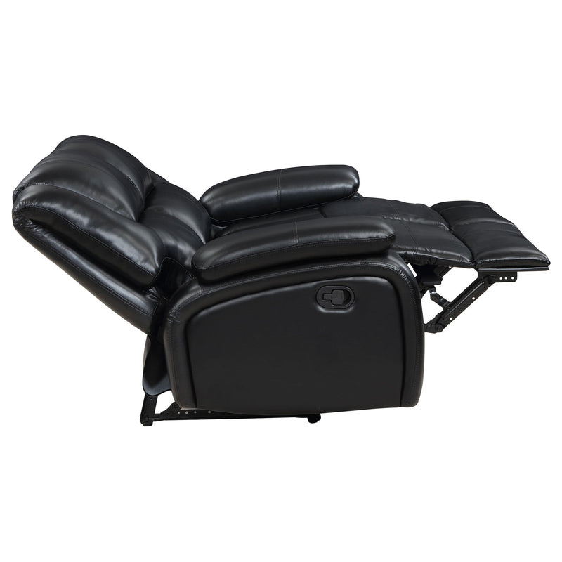 Camila 2-piece Upholstered Reclining Sofa Set Black - 610244-S2