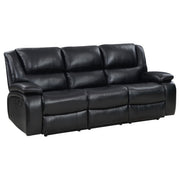 Camila 2-piece Upholstered Reclining Sofa Set Black - 610244-S2