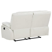Camila 2-piece Upholstered Reclining Sofa Set White - 610247-S2
