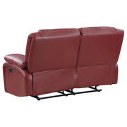 Camila 3-piece Upholstered Reclining Sofa Set Red - 610241-S3
