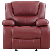 Camila 3-piece Upholstered Reclining Sofa Set Red - 610241-S3