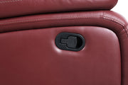 Camila 3-piece Upholstered Reclining Sofa Set Red - 610241-S3
