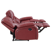 Camila 3-piece Upholstered Reclining Sofa Set Red - 610241-S3