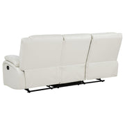 Camila 3-piece Upholstered Reclining Sofa Set White - 610247-S3