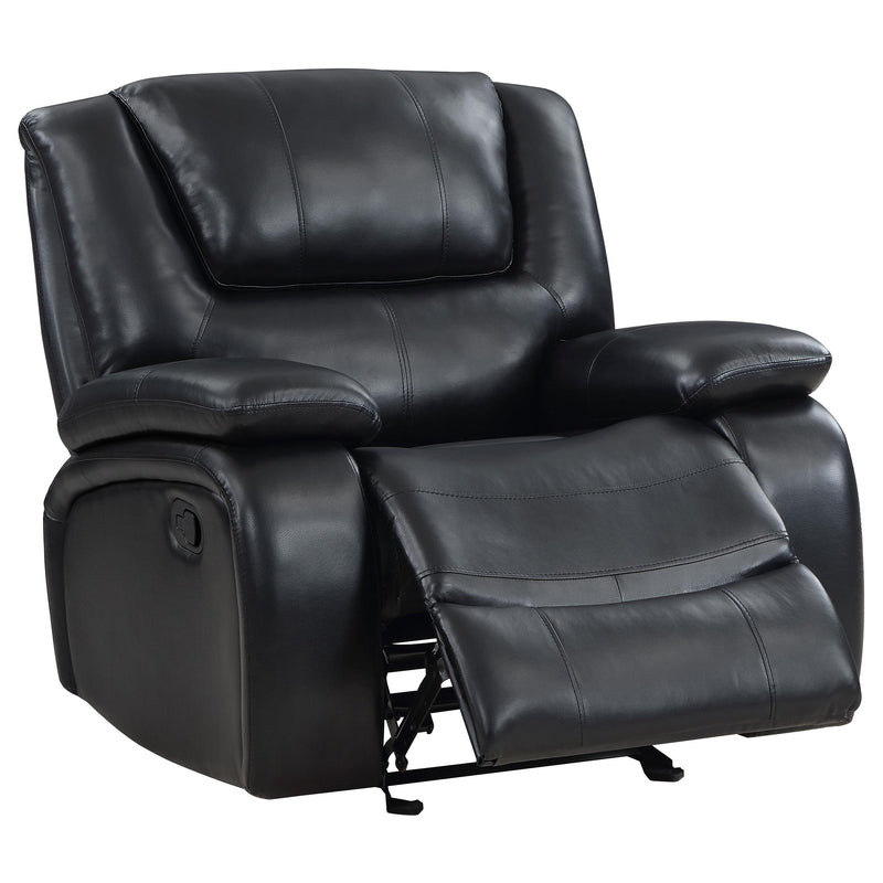 Camila Upholstered Glider Recliner Chair Black - 610246