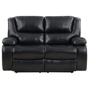 Camila Upholstered Motion Reclining Loveseat Black - 610245
