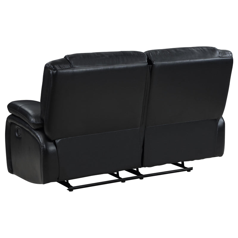 Camila Upholstered Motion Reclining Loveseat Black - 610245