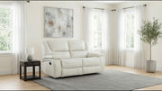 Camila Upholstered Motion Reclining Loveseat White - 610248