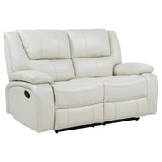 Camila Upholstered Motion Reclining Loveseat White - 610248
